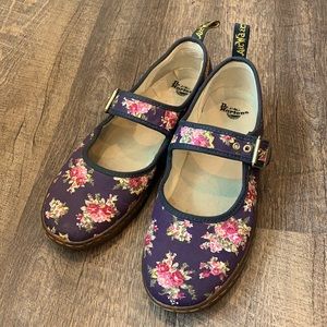 Dr. Martens Canvas Floral Mary Janes